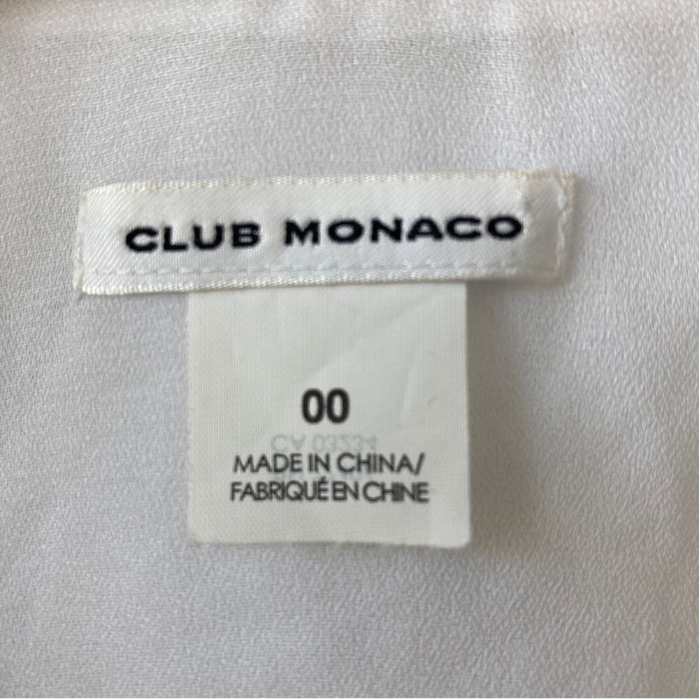 Club Monaco White Backless Romper Jumpsuit - Size 00 - Picture 6 of 6